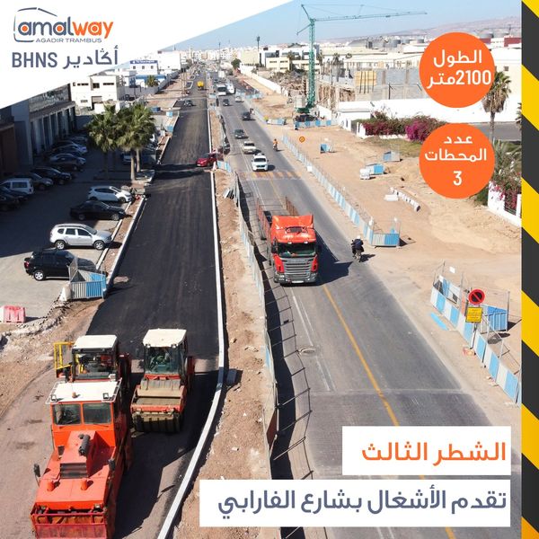 Avancement des travaux du projet du Bus à Haut Niveau de Service de la ville d’Agadir